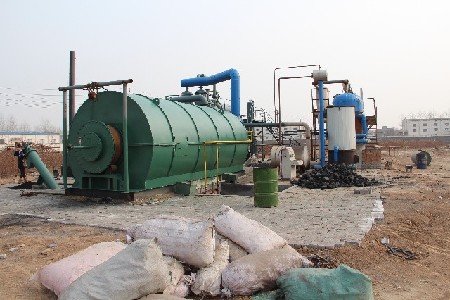 Complete utilization of waste tyres to oil plant