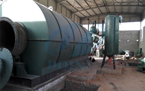 The DOING waste tyre pyrolysis machine setup in Egypt