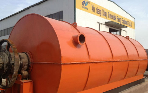 Recycled tyres pyrolysis plant