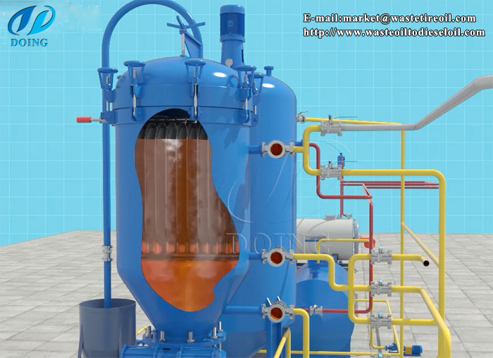 tyre pyrolysis oil color and smell removing system