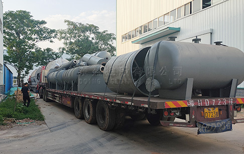10T plastic to oil recycling plant and 5T pyrolysis oil to diesel plant were sent to Nigeria