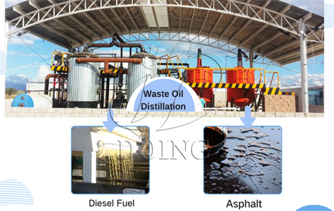 What are the applications of diesel made from waste oil?