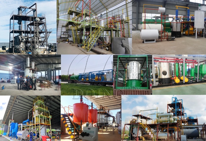 waste oil recycling distillation machine projects