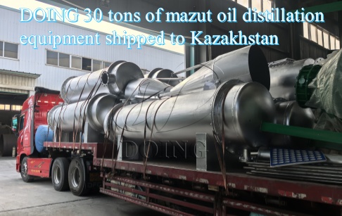 Shipment of DOING 30 tons of waste oil recycling refinery machine to Kazakhstan
