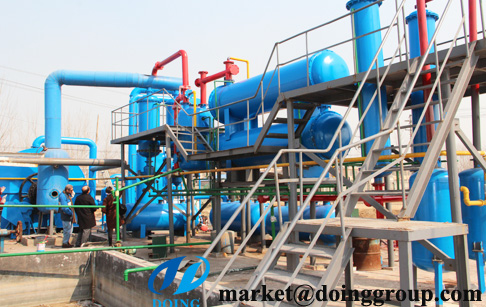 Pyrolysis of plastic to oil