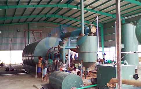 plastic to oil plant