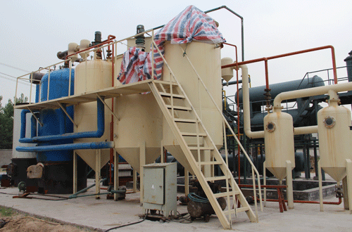 Waste motor oil to diesel refinery