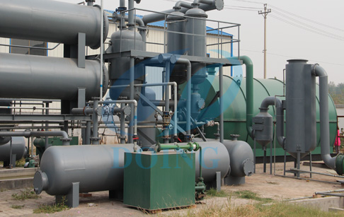 Waste tyre to pyrolysis oil recycling plant