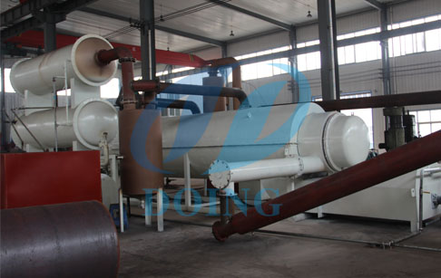Waste tyre continuious pyrolysis production line