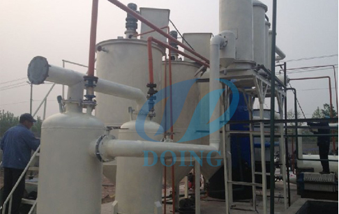 Crude oil to diesel fuel and gasoline distillation machine