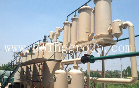 Waste tyre oil to diesel oil plant