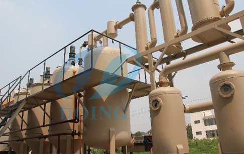 Used oil to diesel oil recycling plant