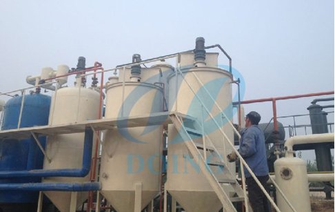 Used oil to diesel oil recycling plant