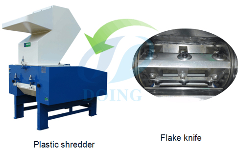Plastics shredder