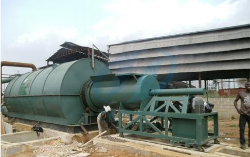 Nigeria customer buy the third waste tire pyrolysis machine from Doing