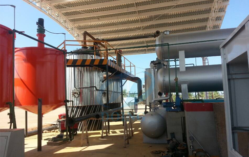 Used engine oil to diesel recycling plant