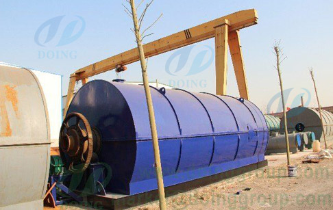 Complete utilization of waste tyres to oil plant