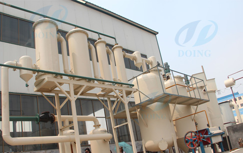 Waste oil to diesel refinery plant