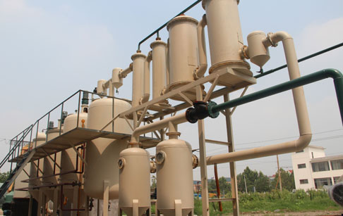 Waste tyre oil to diesel distillation plant