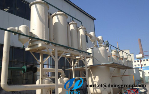 Converting commercial plastic to oil refining plant