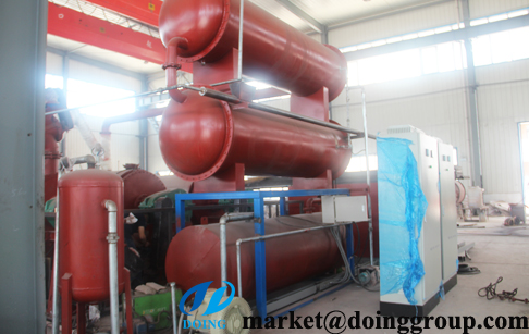 Waste tyre continuous pyrolysis production line 