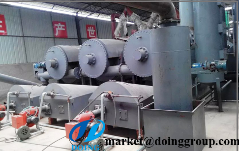 Continuous pyrolysis plant for waste tyre