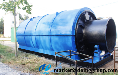 Waste plastic to fuel conversion pyrolysis plant