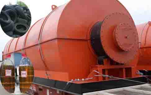 Waste tyre to oil recycling process pyrolysis plant