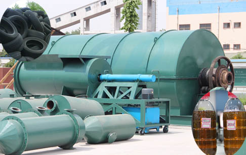 Waste tyre to pyrolysis oil recycling plant