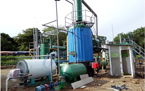 Turning tyre into diesel fuel plant