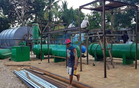 10T/D waste tyre to oil pyrolysis plant successful installed in Philippines