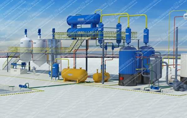 3D Refining used motor oil into diesel