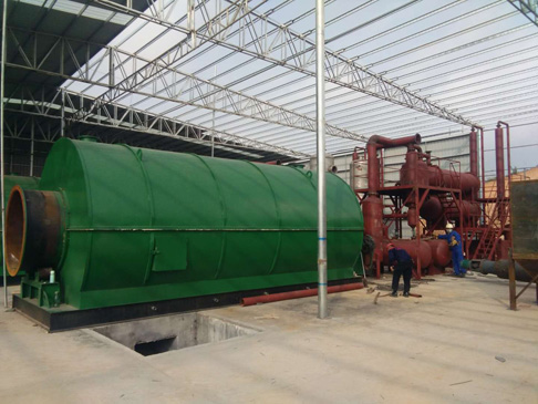 2 sets 12T/D waste plastic pyrolysis plant installed in Guangdong,China