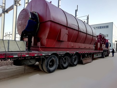 Two sets 12T/D waste tyre pyrolysis plants delivered to Vietnam 