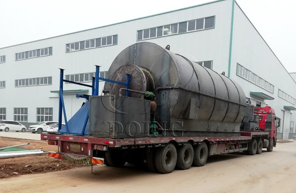 tyre to oil machine