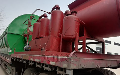 4 sets waste tyre recycling plants delivery to Guizhou, China