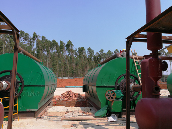 waste tire to oil machine