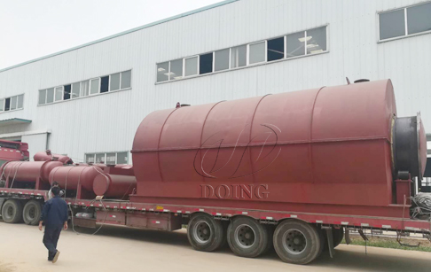 One set 12T waste tyre to oil pyrolysis plant delivered to Ukraine
