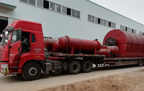 One set 10T waste tire to oil plant was sent to Egypt