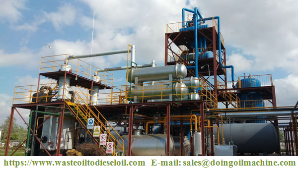 waste oil to diesel plant