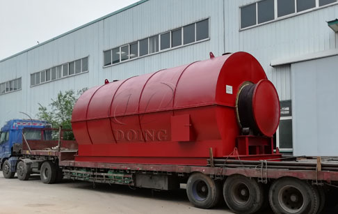 One set 10T waste tyre to oil plant was delivered to Sichuan, China