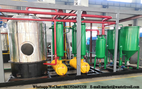 Small capacity 500kg Converting waste motor oil to diesel fuel plant