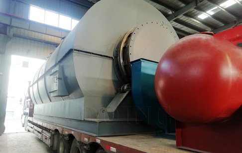 Newly designed waste tyre to fuel oil machine is being delivered to Inner Mongolia, China