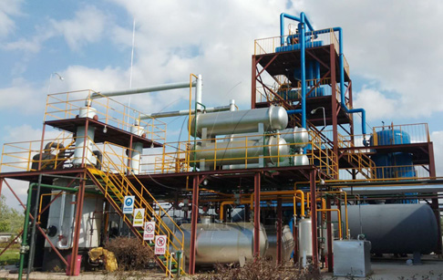Plastic pyrolysis oil to diesel distillation plant 