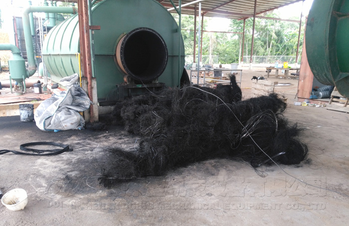 waste tyre to oil machine