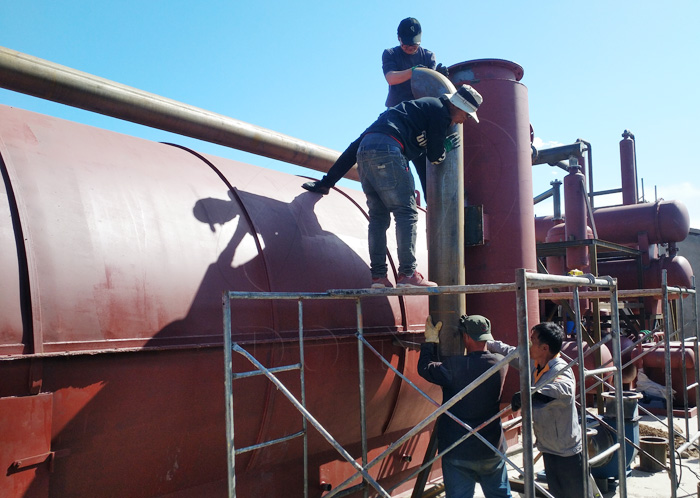 waste tyre to oil plant