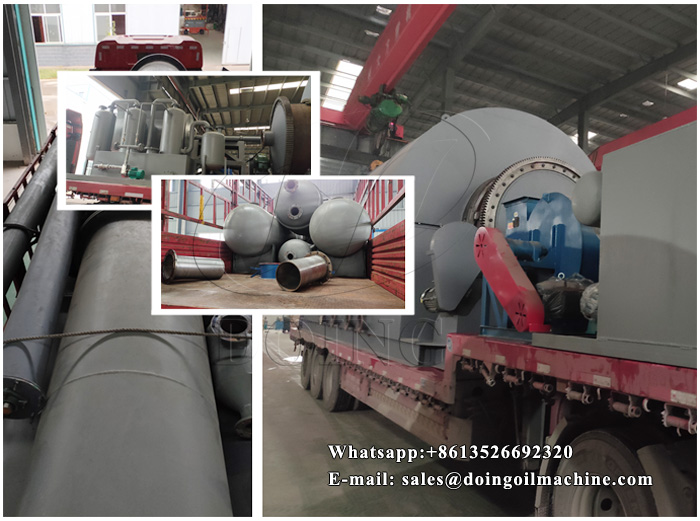 waste tire recycling to oil machine