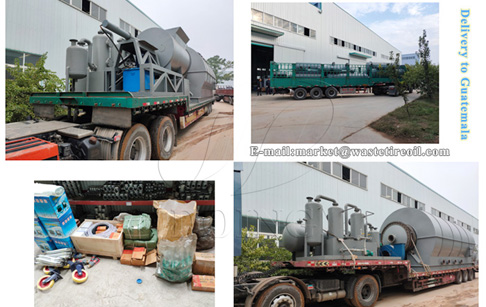 Two sets 12TPD waste tire pyrolysis to oil machine were delivered to Guatemala