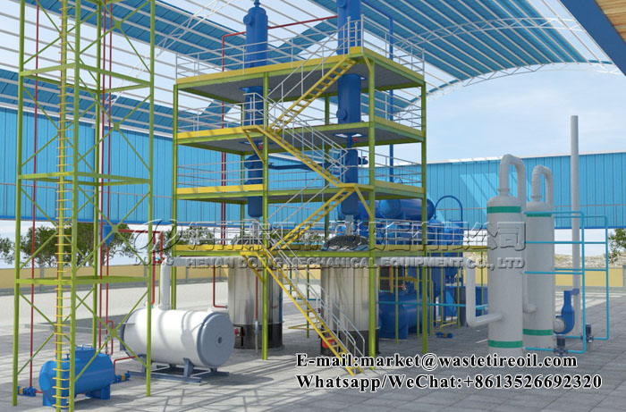 waste motor oil refining plant