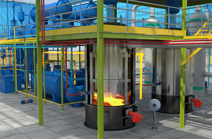 used oil refining plant